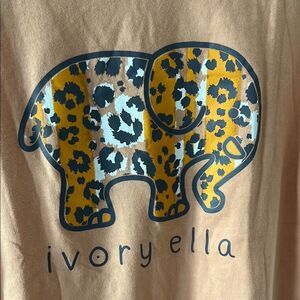 Woman’s Orange T-Shirt Ivory Ella Animal print Elephant
